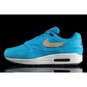 Nike Air Max 1 PRM Corduroy - Sesame/Gridiron/Baltic Blue - Blue / M9 New In Box